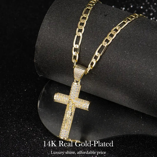 🏆Flash Sale⚡Holylegend 14K Real Gold-Plated Cross Necklace - JSS6
