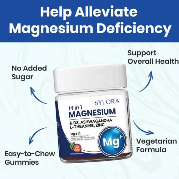 🏆Flash Sale⚡ 100K+ SOLD! 🏆14-in-1 Magnesium Gummies – with Ashwagandha -ZDQ8