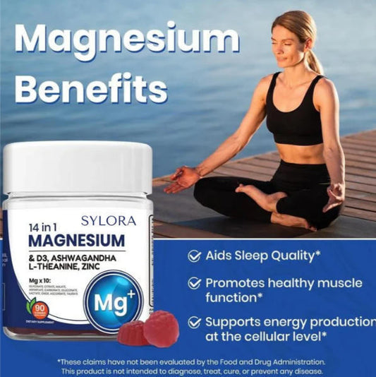 🏆Flash Sale⚡ 100K+ SOLD! 🏆14-in-1 Magnesium Gummies – with Ashwagandha -ZDQ8