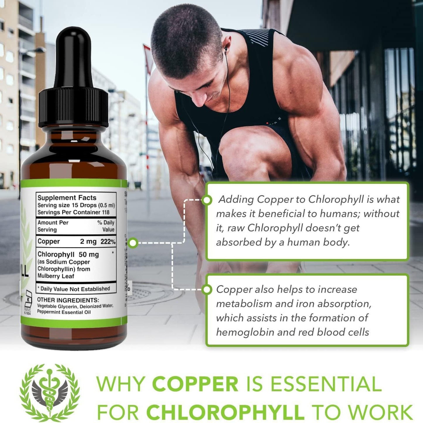 🏆Flash Sale⚡ 50K+ SOLD! 🏆Liquid Chlorophyll Drops | 2 oz | Vegan, Non-GMO, and Gluten Free Formula-#YUN7