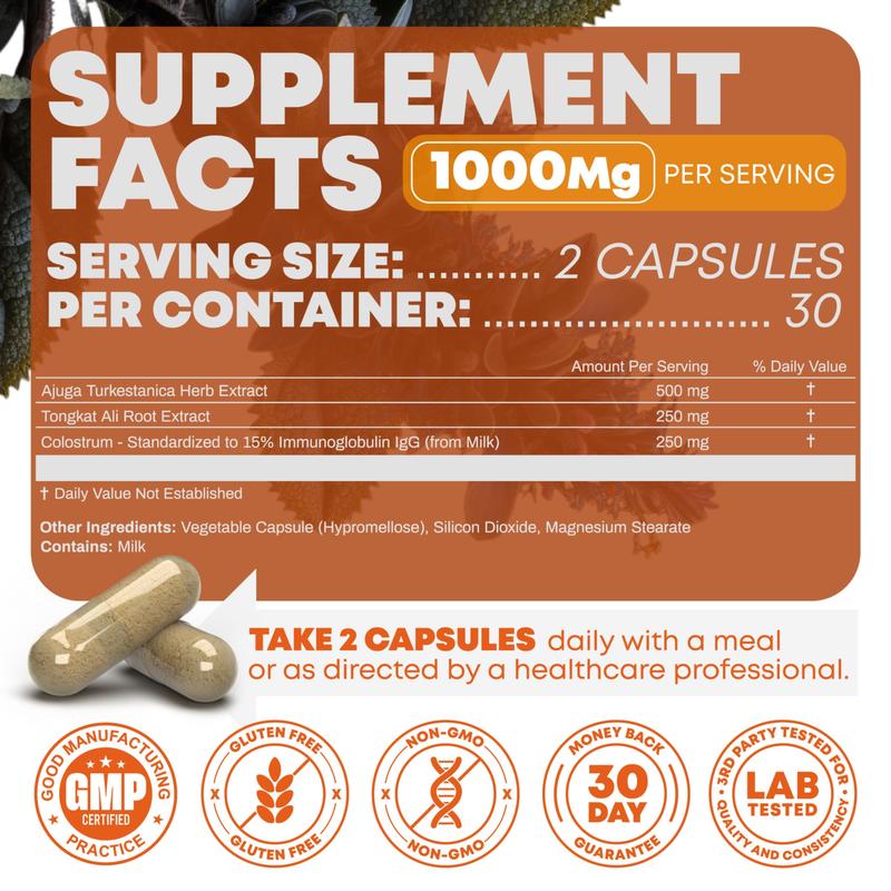 Turkesterone & Tongkat Ali Supplement 1000mg Per Serving - JSS6