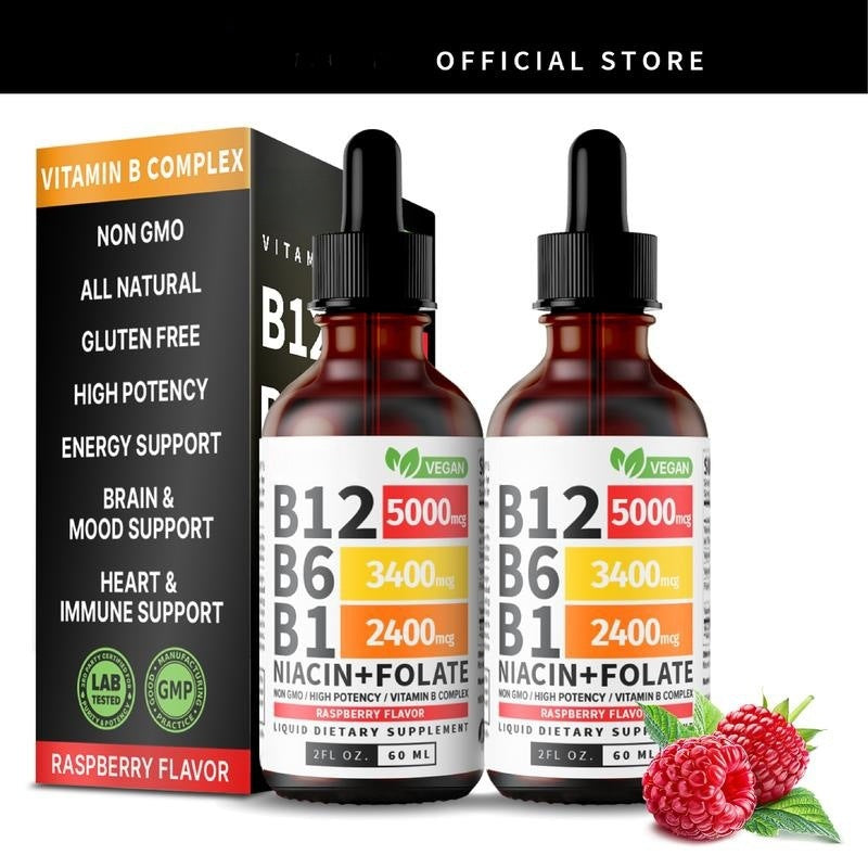 🏆Flash Sale⚡ 100K+ SOLD! 🏆Vitamin B12 Liquid Supplement Drops -ZDQ8