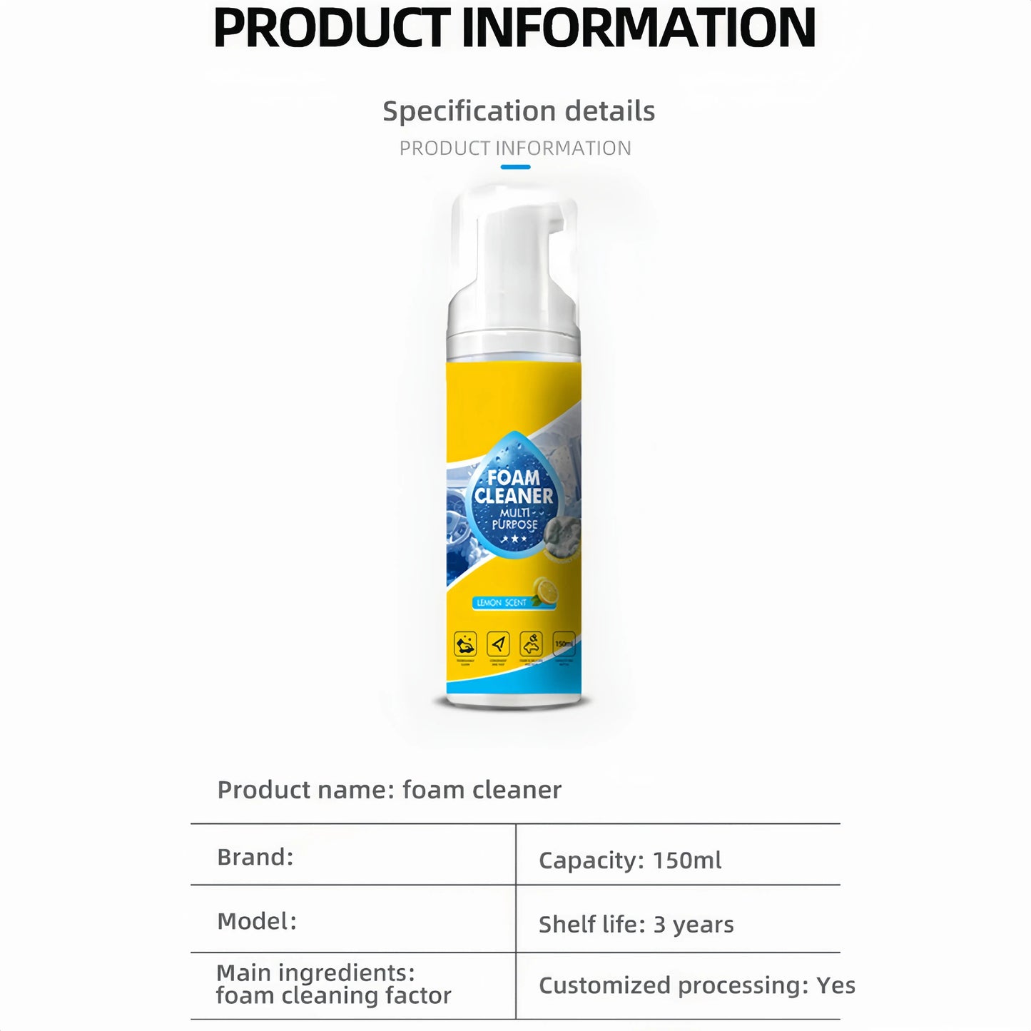 🏆LAST DAY -BUY 2 GET 1 FREE!!🧼✨4-in-1 Multi-Enzyme Foam Spray Cleaner 👍-S26