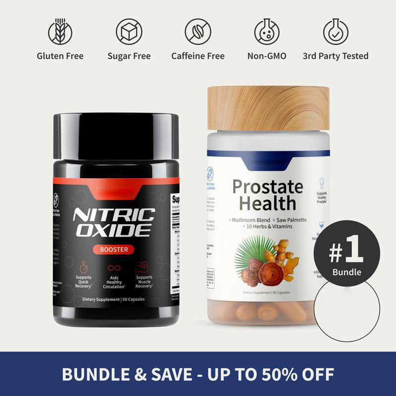 Ultimate Men's Health Bundle - Nitric Oxide Booster 60ct + Prostate Health Bundle - JSS6