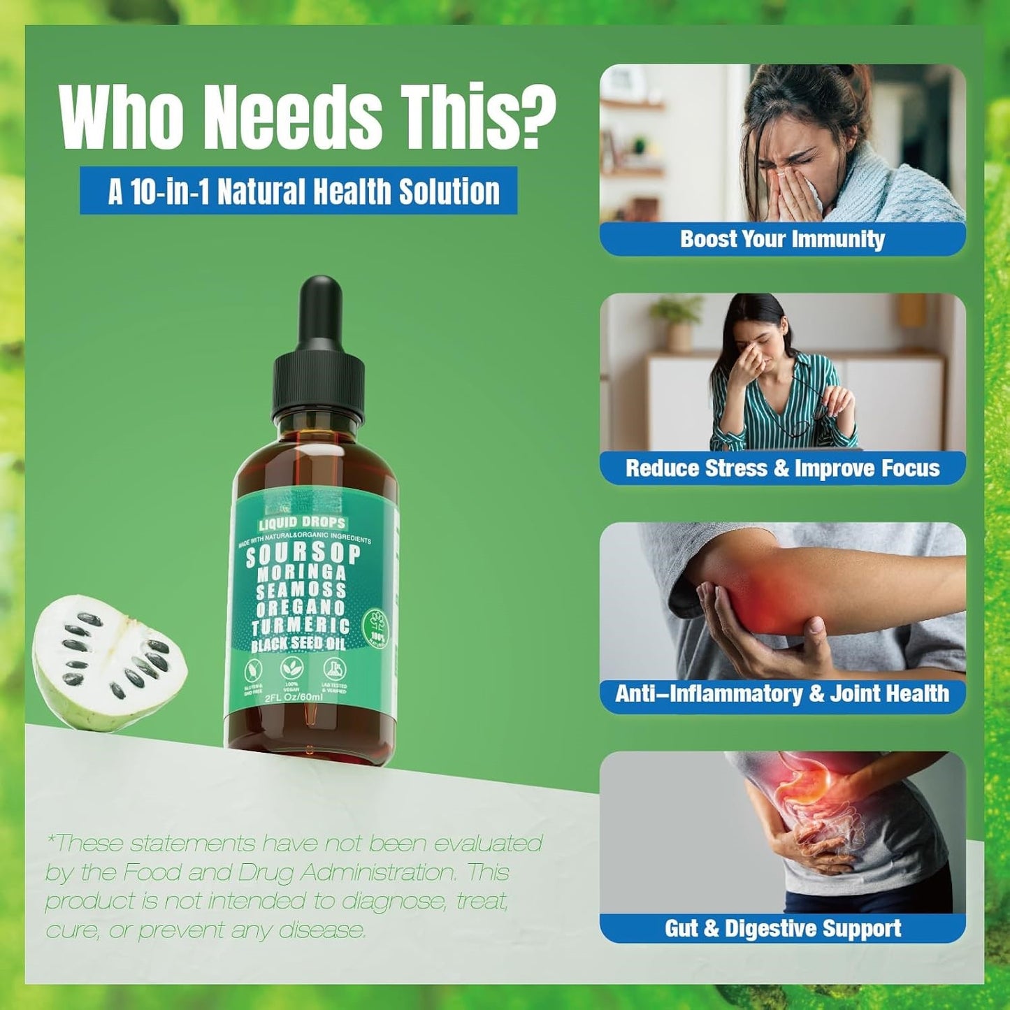 šFlash Saleā” 200K+ SOLD! š„š#1 Best Sellerā°Pure Soursop Natural Wellness Blend-CCC8