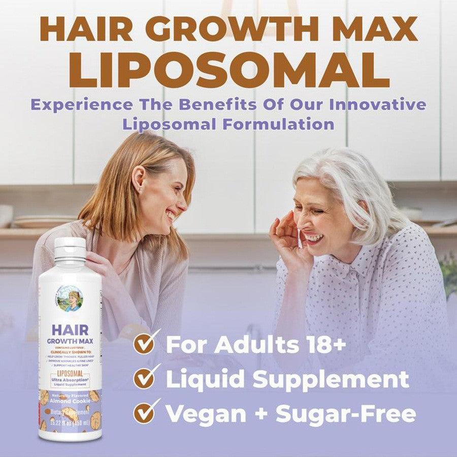 Hair Growth Max Liposomal - Lustriva + Biotin 10000mcg + Pumpkin Seed Oil - JSS6