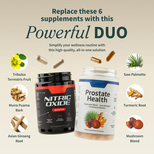 Ultimate Men's Health Bundle - Nitric Oxide Booster 60ct + Prostate Health Bundle - JSS6