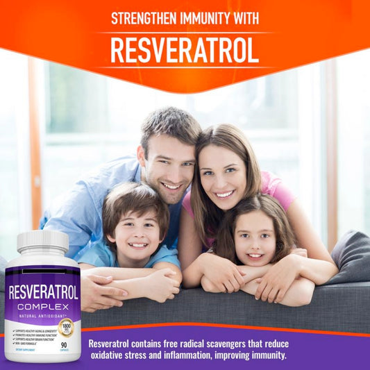 ⚡Flash Sale⚡50K+ SOLD!⚡Resveratrol Supplement 1800mg Natural Antioxidant-W18
