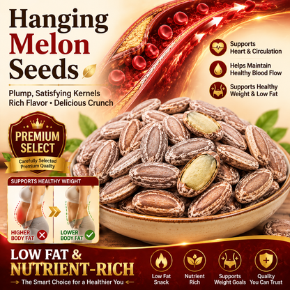Snack 🥛🥛 smarter, feel lighter! 🥇✨ Fiber-rich Hanging Melon Seeds help support healthy blood sugar, weight management & comfortable circulation-L6