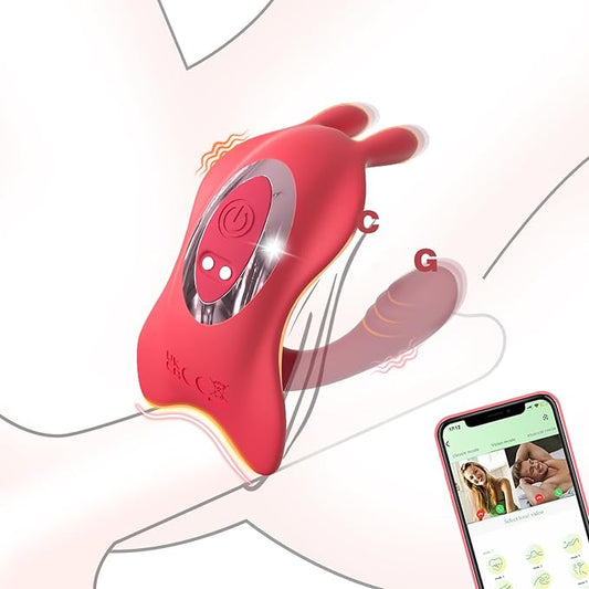 🏆Flash Sale⚡ 50K+ SOLD! 🏆💞 App-Controlled Wearable Vibrator for Couples – Remote Rabbit G-Spot & Clitoral Stimulator-#YUN7