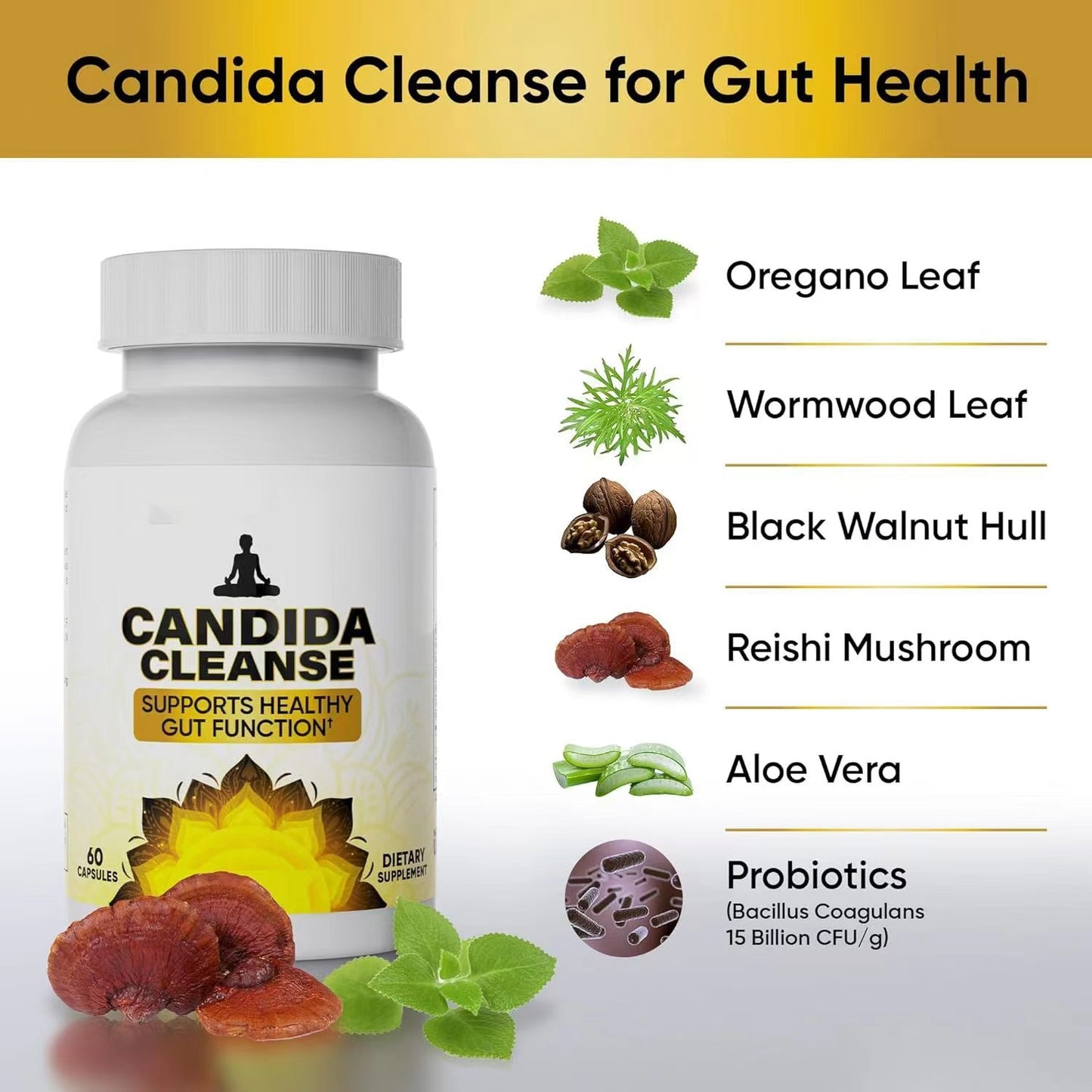 🏆Flash Sale🏆200K+ SOLD!💥🏆Candida Cleanse - Gut and Colon Support-ZDQ8