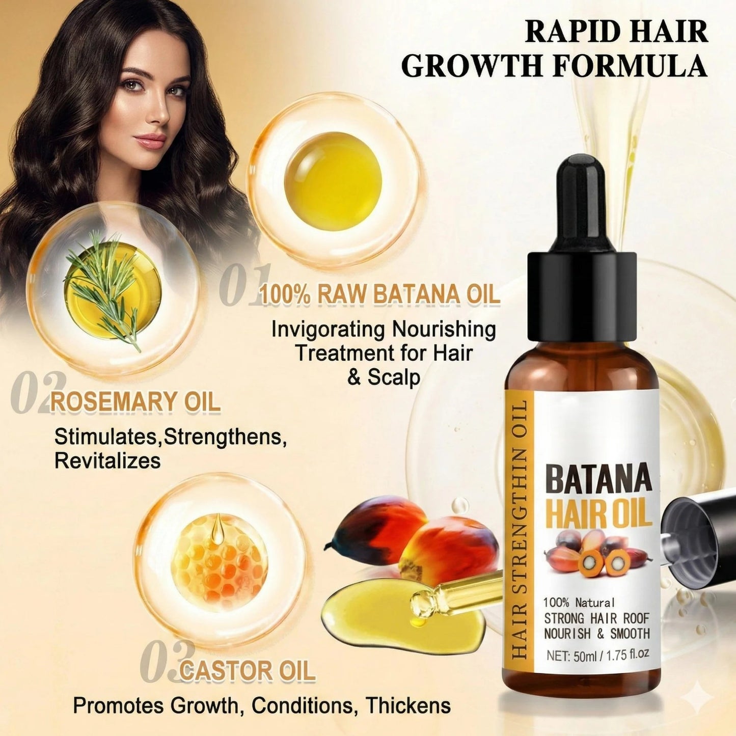 🏆Flash Sale⚡ 100K+ SOLD! 🏆Batana Hair Oil -886