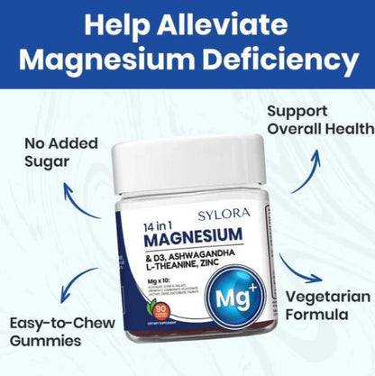 🏆Flash Sale⚡ 100K+ SOLD! 🏆14-in-1 Magnesium Gummies – with Ashwagandha -ZDQ8