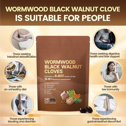 🏆Flash Sale⚡50K+ SOLD!💥🏆Wormwood Black Walnut Cloves Capsules-ZDQ8