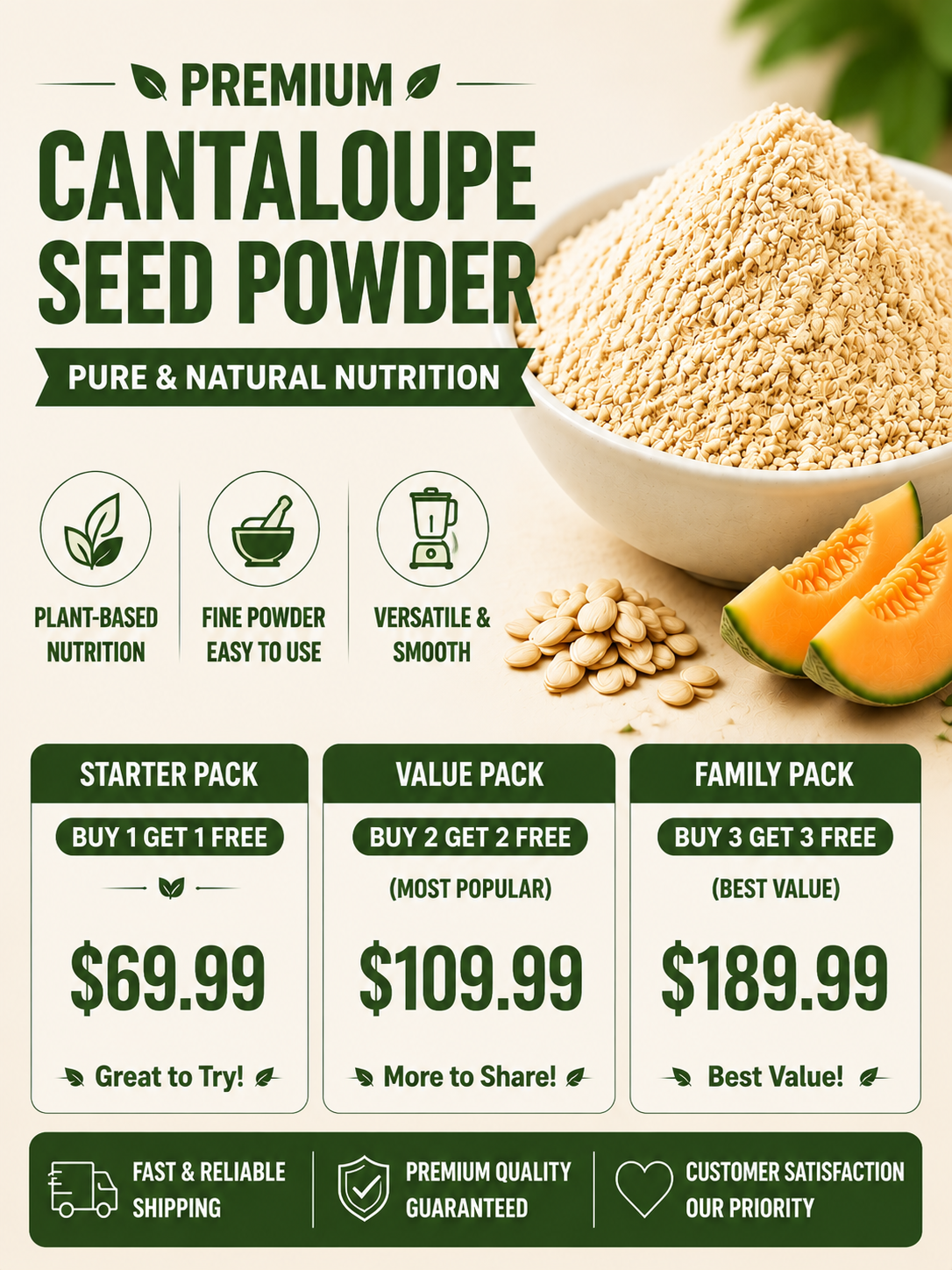 🍈 Premium Seed Powder Blend | Smooth Taste, Easy Nutrition