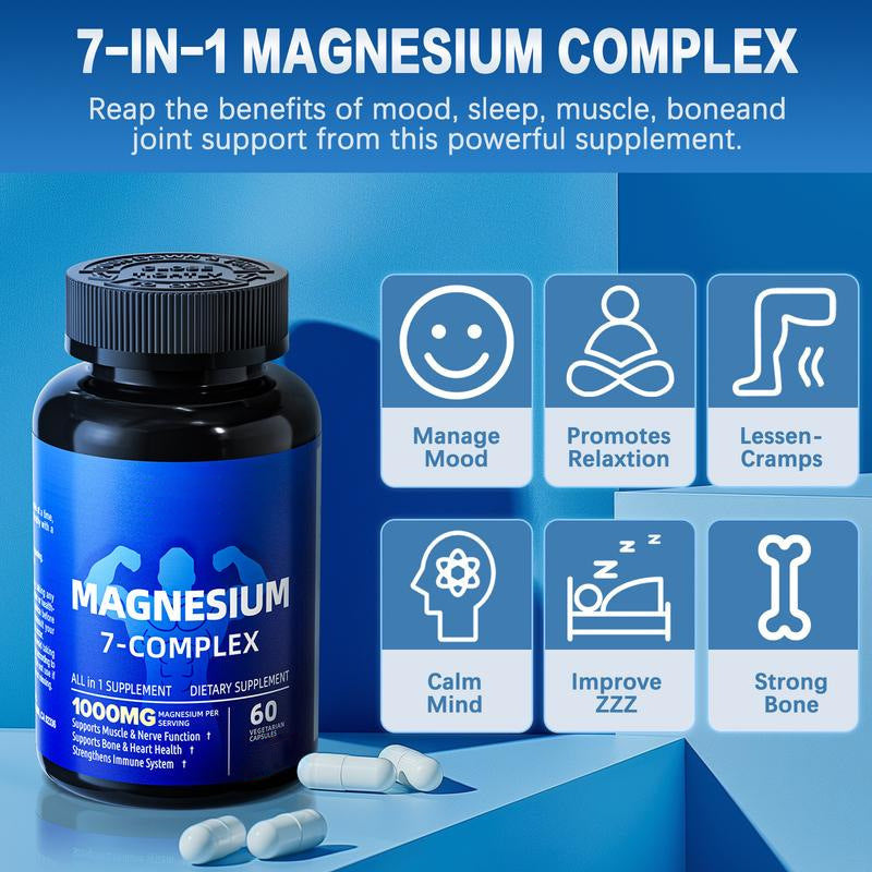🏆Flash Sale⚡ 50K+ SOLD! 🏆1000mg Magnesium Complex with Zinc – Calming Sleep & Relax Support-#YUN7