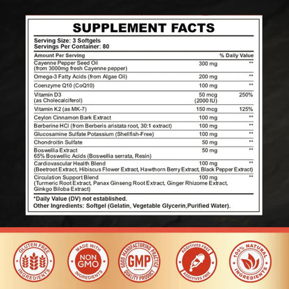 🏆Flash Sale⚡ 200K+ SOLD! 🏆Cayenne Pepper Softgels Supplement-#YEP8