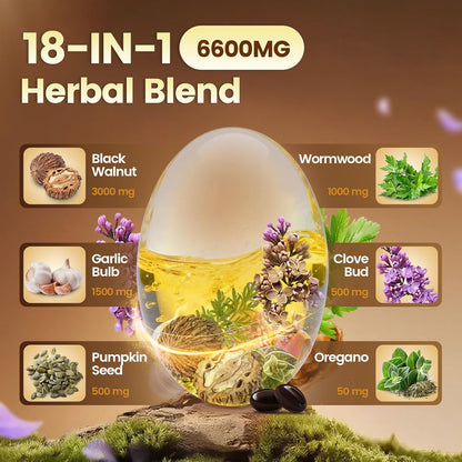 🏆Flash Sale⚡50K+ SOLD!💥🏆Wormwood Black Walnut Cloves Capsules-ZDQ8