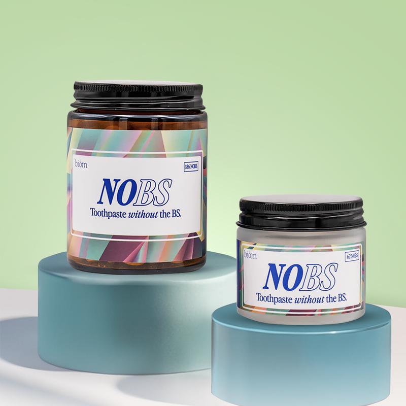 🏆✨NOBS Toothpaste Tablets - Nano Hydroxyapatite, Fluoride Free, Plastic Free, Eco & Travel Friendly - Remineralize with NHA-A01