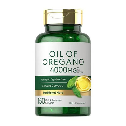 🏆Flash Sale⚡ 50K+ SOLD! 🏆Oregano Oil 4000mg Supplement | 150 Softgel Capsules | Contains Carvacrol | Non-GMO & Gluten Free Formula-#YUN7