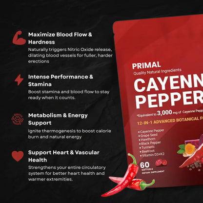 🏆Flash Sale⚡ 200K+ SOLD! 🏆Cayenne Pepper Softgels Supplement-#YEP8