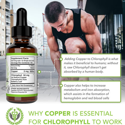 🏆Flash Sale⚡ 50K+ SOLD! 🏆Liquid Chlorophyll Drops | 2 oz | Vegan, Non-GMO, and Gluten Free Formula-#YUN7
