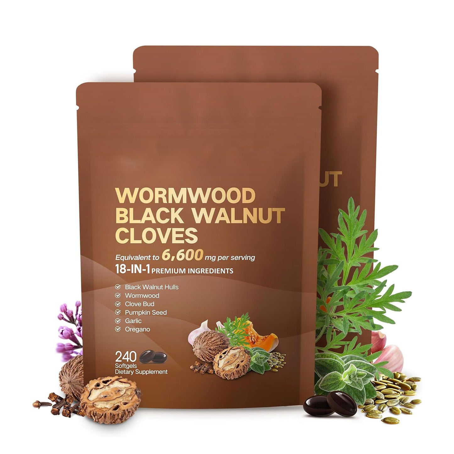 🏆Flash Sale⚡50K+ SOLD!💥🏆Wormwood Black Walnut Cloves Capsules-ZDQ8