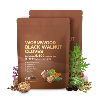 🏆Flash Sale⚡50K+ SOLD!💥🏆Wormwood Black Walnut Cloves Capsules-ZDQ8