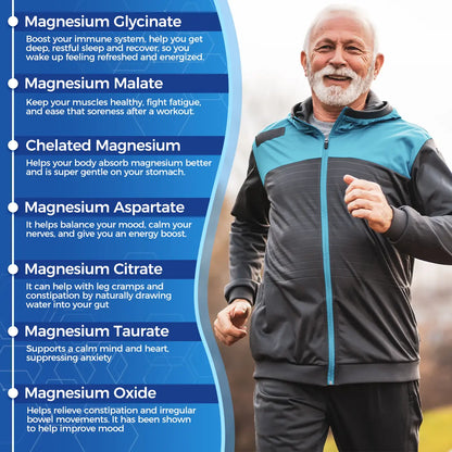 🏆Flash Sale⚡ 50K+ SOLD! 🏆1000mg Magnesium Complex with Zinc – Calming Sleep & Relax Support-#YUN7