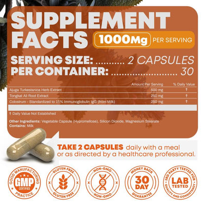 Turkesterone & Tongkat Ali Supplement 1000mg Per Serving - JSS6