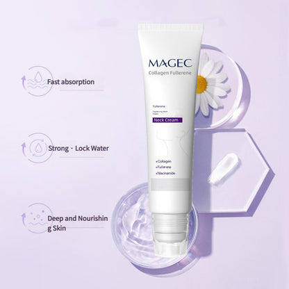 🔥LAST DAY 60% OFF-Collagen Fullerene Tightening Neck Cream-Reduces Wrinkles and Double Chin,Five Rollers for All Around Massage-ZDQ8