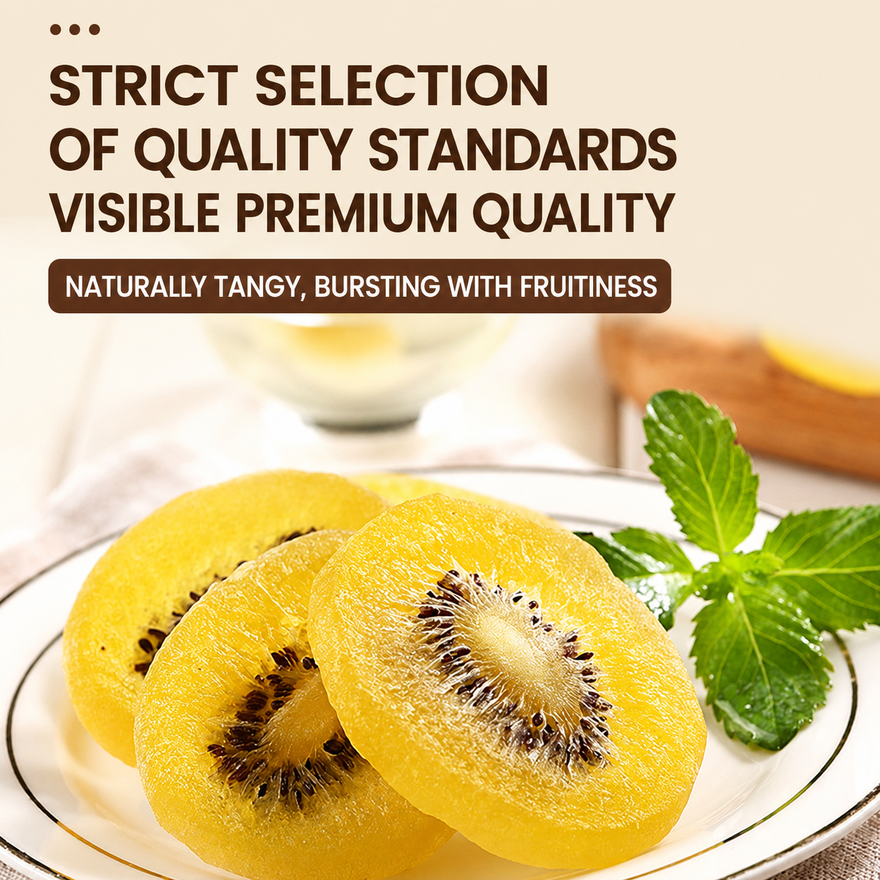 🌼🥭Say goodbye to calories and fat！⚡Satisfy your appetite with dried kiwi fruit with yellow heart-YTY5