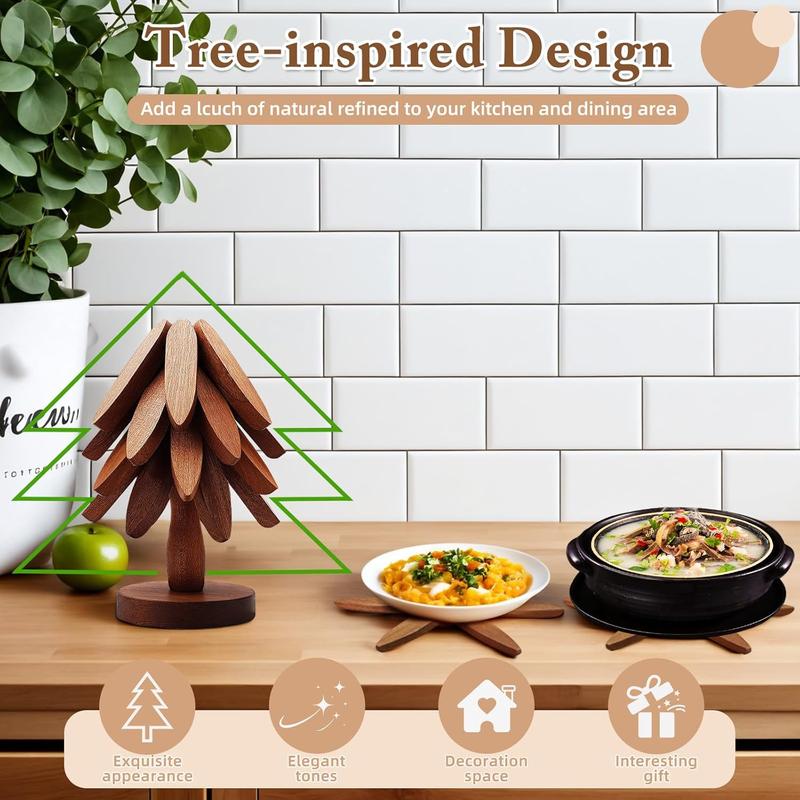 🏆 Flash Sale ⚡ 100K+ Sold🏆 Natural Tree Trivet Set-ZDQ8