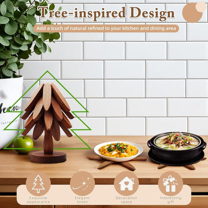 🏆 Flash Sale ⚡ 100K+ Sold🏆 Natural Tree Trivet Set-ZDQ8