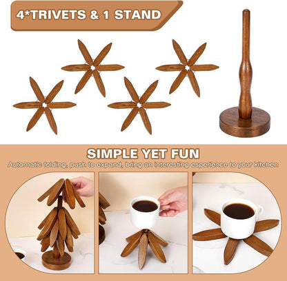 🏆 Flash Sale ⚡ 100K+ Sold🏆 Natural Tree Trivet Set-ZDQ8