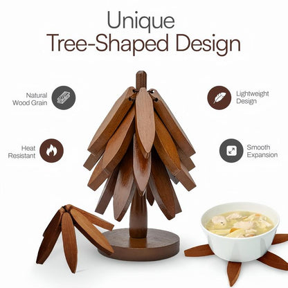 🏆 Flash Sale ⚡ 100K+ Sold🏆 Natural Tree Trivet Set-ZDQ8