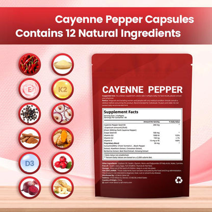 ⚡️⚡Flash-Sale⚡⚡️100k-sold⚡⚡️Cayenne Pepper Softgels Supplement-YTY5