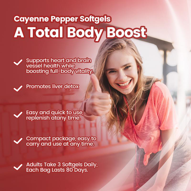 ⚡️⚡Flash-Sale⚡⚡️100k-sold⚡⚡️Cayenne Pepper Softgels Supplement-YTY5