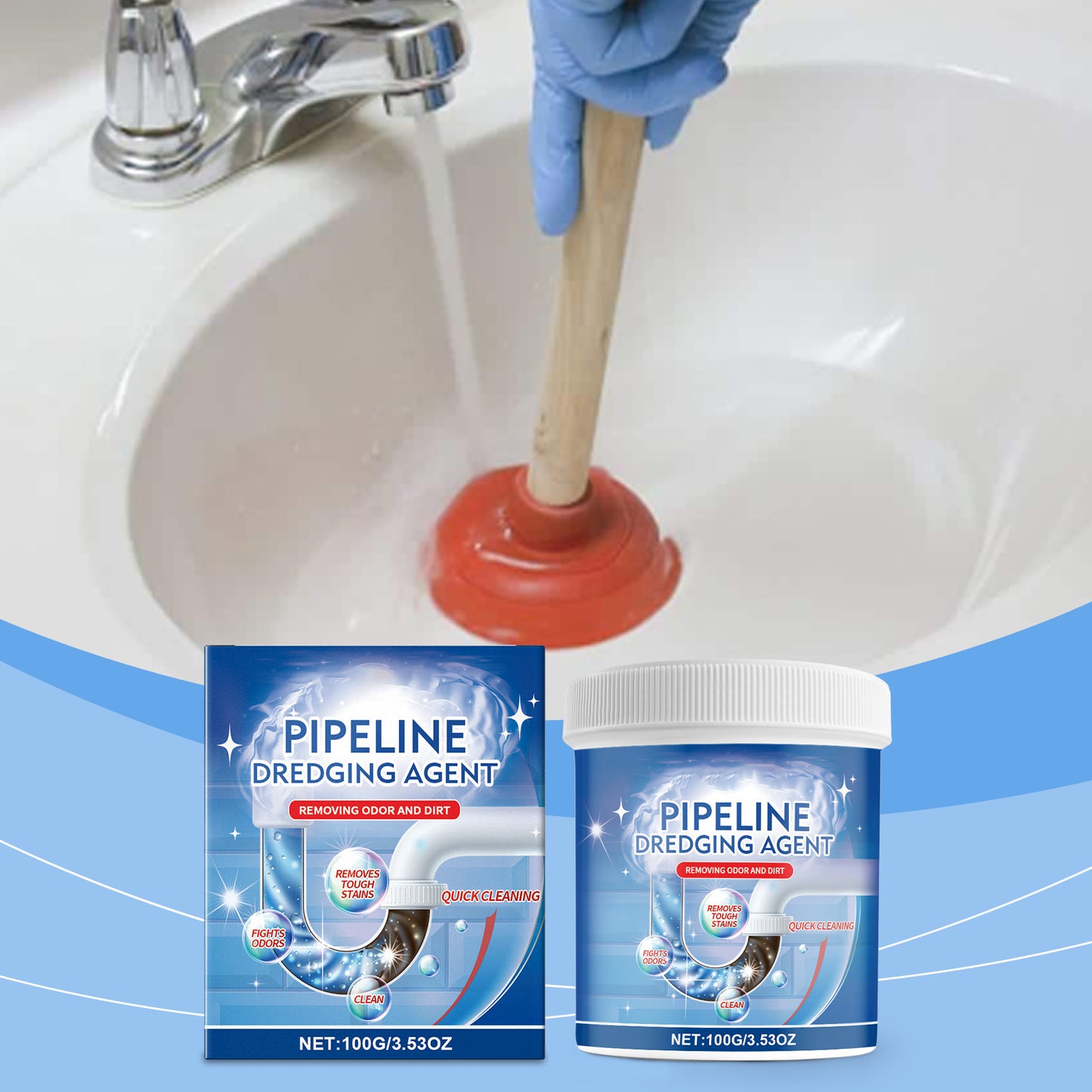 🏆Flash Sale⚡50K+ SOLD!💥Powerful Pipe Dredging Agent for Kitchen and Toilet Pipelines-ZDQ8