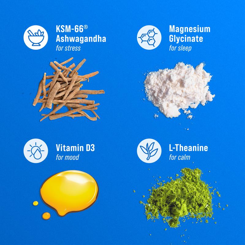 🏆#1 Best Seller ⏰50K+ SOLD! 💥Calming Drink Mix with KSM-66 Ashwagandha Vitamin D3 Magnesium-YTY5