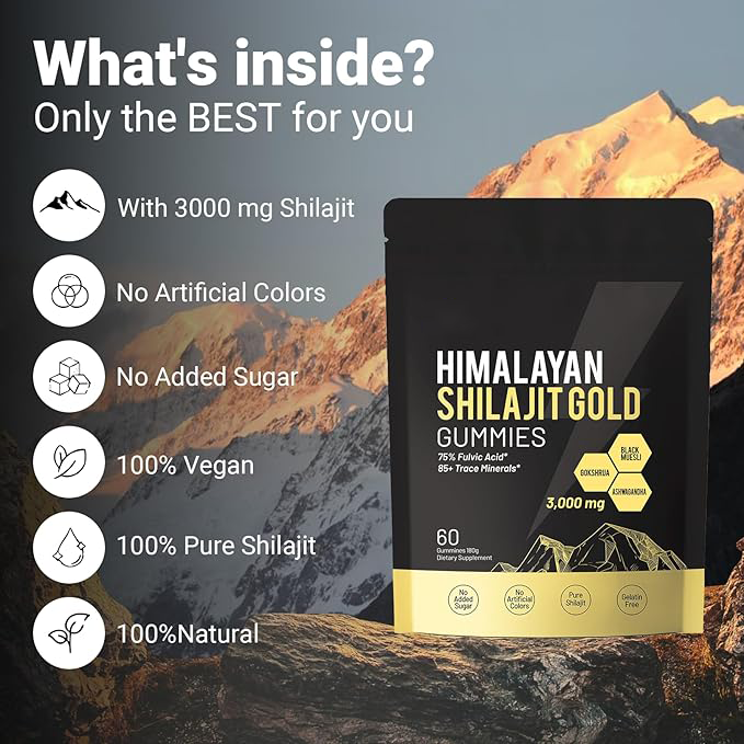 ⚡️🔥⚡Flash-Sale⚡⚡️50k-sold⚡⚡️Himalayan Shilajit Gummies-YTY5