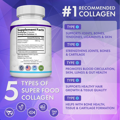 🏆Flash-Sale⏰160K+ SOLD! 💥Nutrition Collagen Peptides 5 Types Complex-YTY5