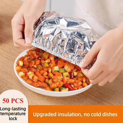 ⏰️Flash-Sale⚡Home dining table & food container🍊 aluminum foil heat-retaining cover⚡ -Best