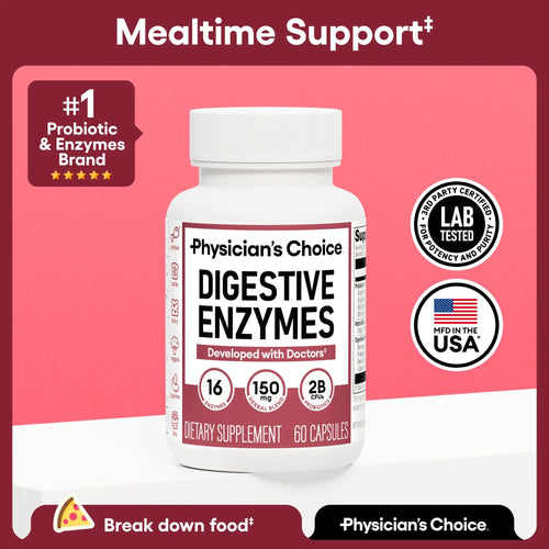 ⏰️Flash Sale⏰️Limited-Time Offer⏰️Physician's ChoiceDigestive Enzymes - Bloating &Mealtime Discomfort Supportwith Probiotics + Prebiotics forDigestion & Gut Health-YTY5