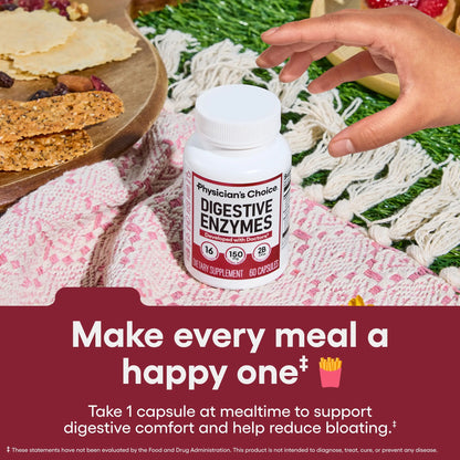 ⏰️Flash Sale⏰️Limited-Time Offer⏰️Physician's ChoiceDigestive Enzymes - Bloating &Mealtime Discomfort Supportwith Probiotics + Prebiotics forDigestion & Gut Health-YTY5