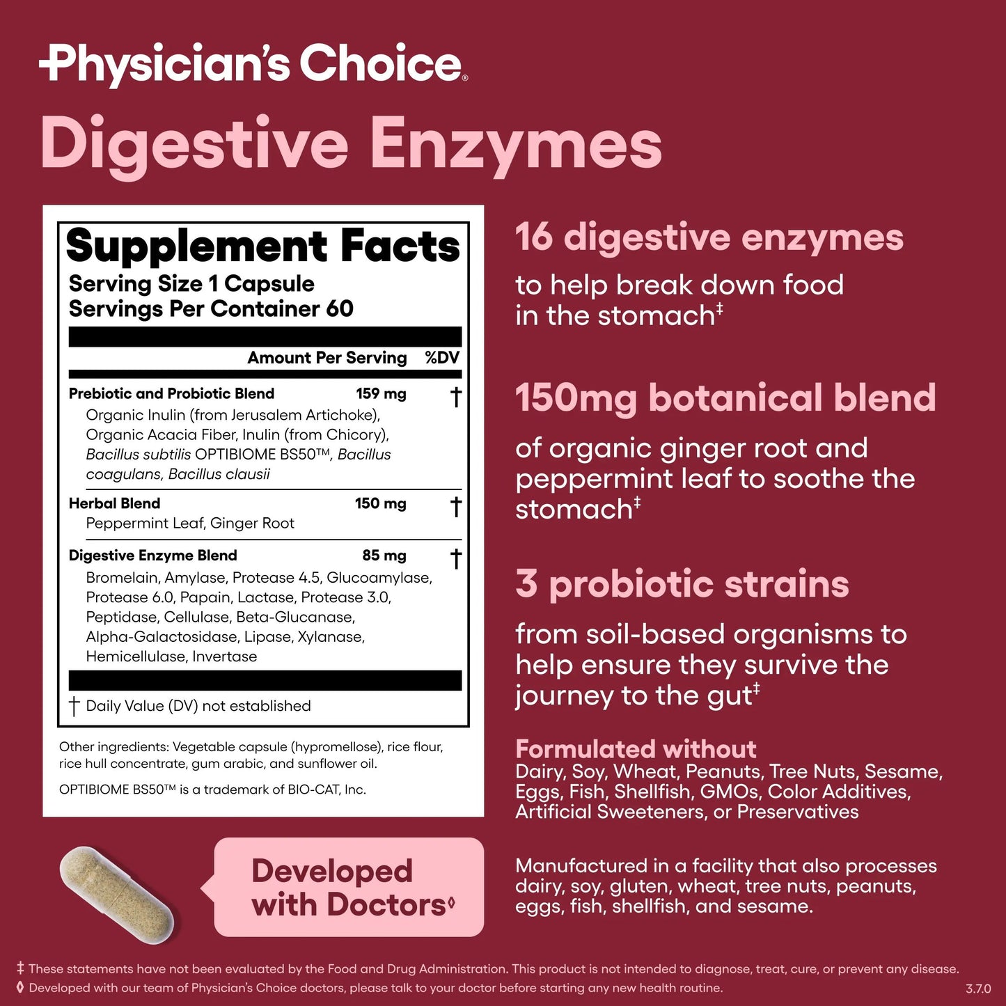 ⏰️Flash Sale⏰️Limited-Time Offer⏰️Physician's ChoiceDigestive Enzymes - Bloating &Mealtime Discomfort Supportwith Probiotics + Prebiotics forDigestion & Gut Health-YTY5