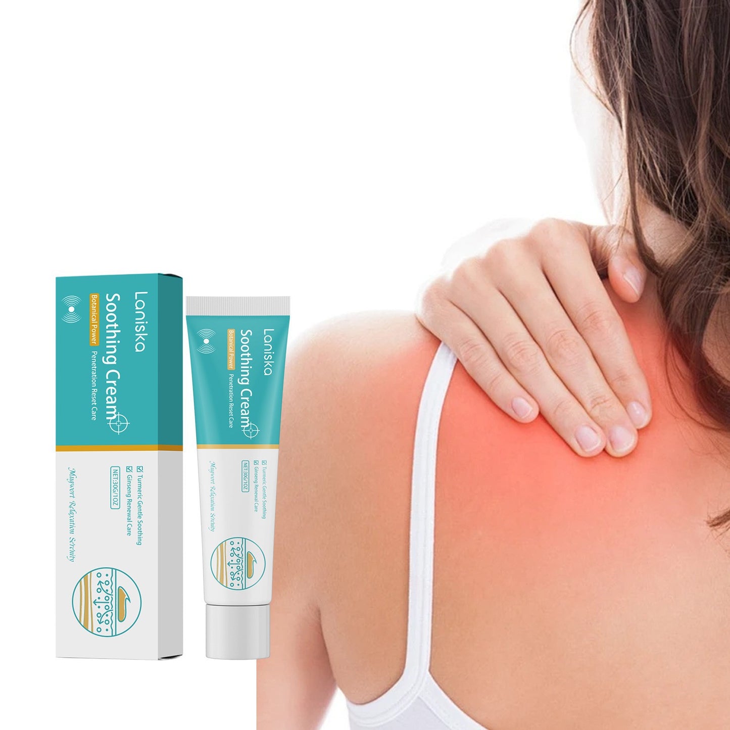 🏆Flash Sale⚡ 160K+ SOLD!✨Cream Mild Ingredients Nourishing, Caring And Comfortable Shoulder And Neck Massage Care Cream-HZ