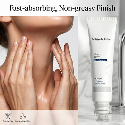 🔥LAST DAY 60% OFF💟-Collagen Fullerene Tightening Neck Cream-Reduces Wrinkles and Double Chin,Five Rollers for All Around Massage-102