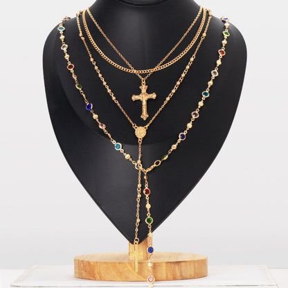 🏆Flash Sale⚡Vintage Metal Jesus Cross Y-Style Long Religious Pendant Necklace - JSS6
