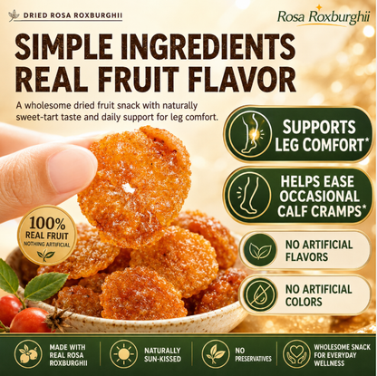 🧨🧨 Tired of Nighttime Leg Cramps? Try Rosa Roxburghii Dried Fruit 🍃 — Natural Support for muscle Comfort & Recovery-Q3